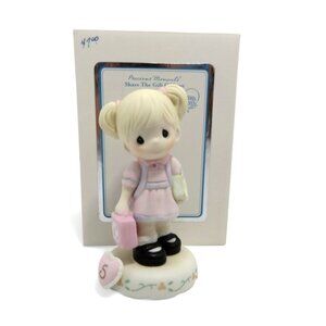 Precious Moments Age 5 Girl Blonde Hair Figurine #152011